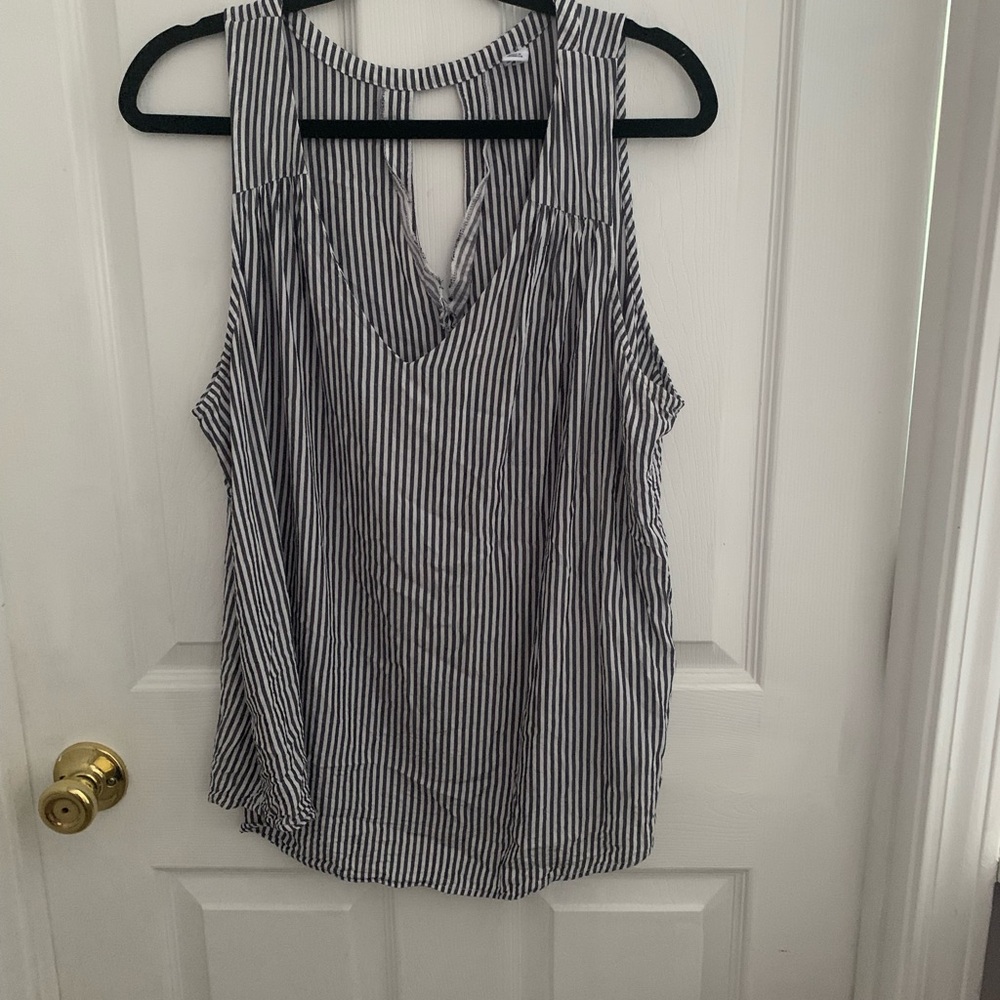 Old Navy Striped Sleeveless Blouse
